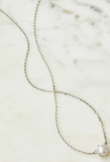 KENDRA SCOTT DESIGN Ashton Silver Pendant Necklace in White Pearl