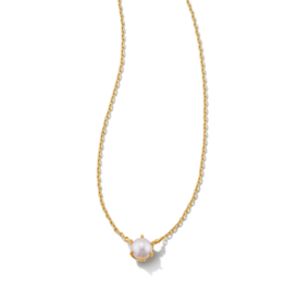 KENDRA SCOTT DESIGN Ashton Gold Pendant Necklace in White Pearl