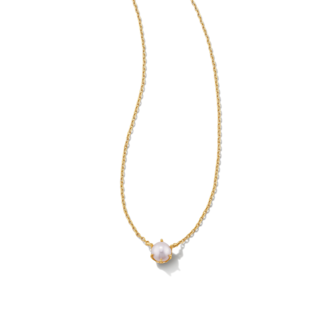 KENDRA SCOTT DESIGN Ashton Gold Pendant Necklace in White Pearl