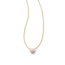 Ashton Gold Pendant Necklace in White Pearl
