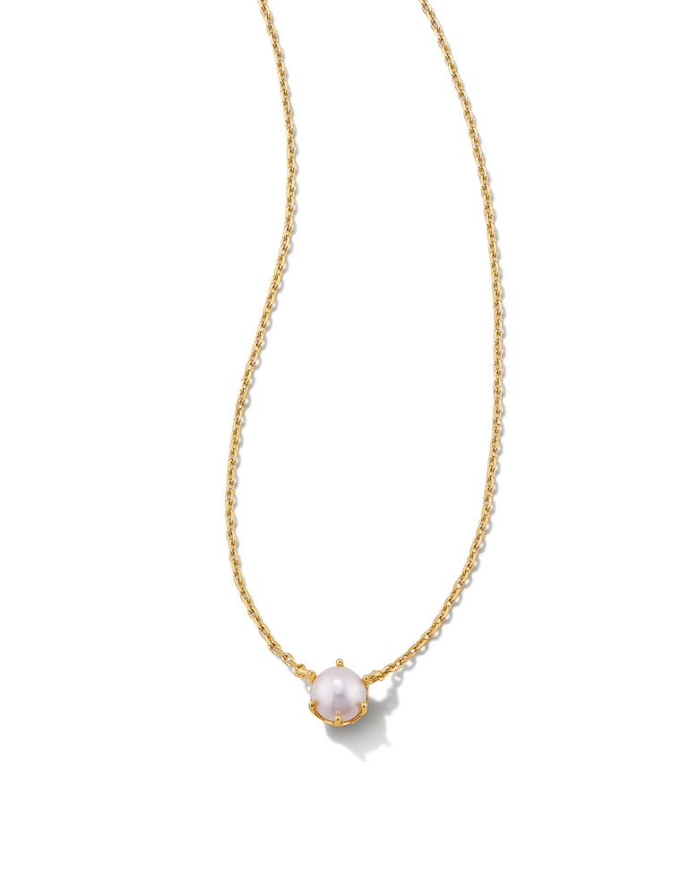 KENDRA SCOTT DESIGN Ashton Gold Pendant Necklace in White Pearl