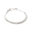 Gracie Silver Tennis Delicate Chain Bracelet in White Crystal