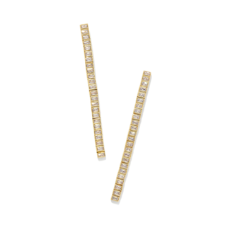 KENDRA SCOTT DESIGN Gracie Long Tennis Linear Earrings in Gold