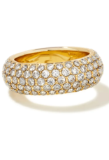 KENDRA SCOTT DESIGN Mikki Gold Pave Band Ring in White Crystal
