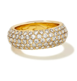 KENDRA SCOTT DESIGN Mikki Gold Pave Band Ring in White Crystal