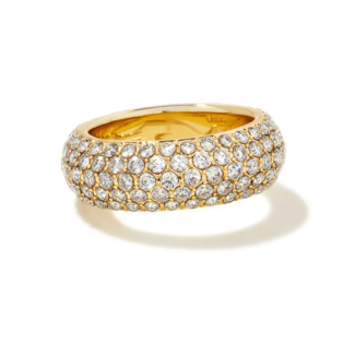KENDRA SCOTT DESIGN Mikki Gold Pave Band Ring in White Crystal