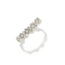 Kinsley Silver Band Ring in White Crystal