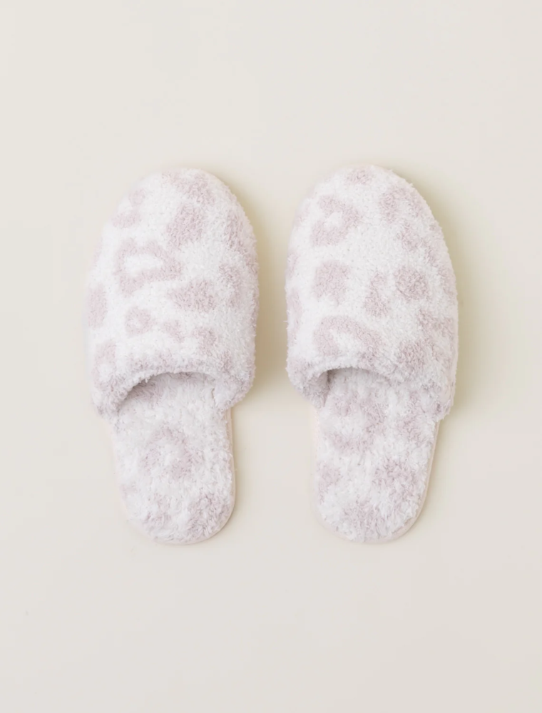 BAREFOOT DREAMS Cozy Chic Barefoot In The Wild Slippers in Cream/Stone