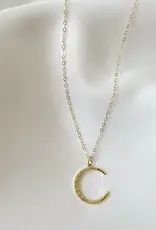 TRUE BY KRISTY Luna Crescent Moon Celestial Necklace