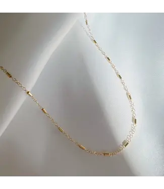 TRUE BY KRISTY Jake Bar Cable Layering Chain Necklace