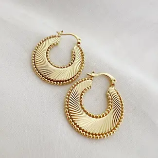 TRUE BY KRISTY Freedom Sunburst Spiral Hoop Earrings