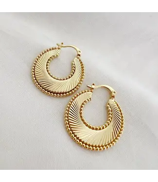TRUE BY KRISTY Freedom Sunburst Spiral Hoop Earrings