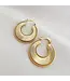 Freedom Sunburst Spiral Hoop Earrings