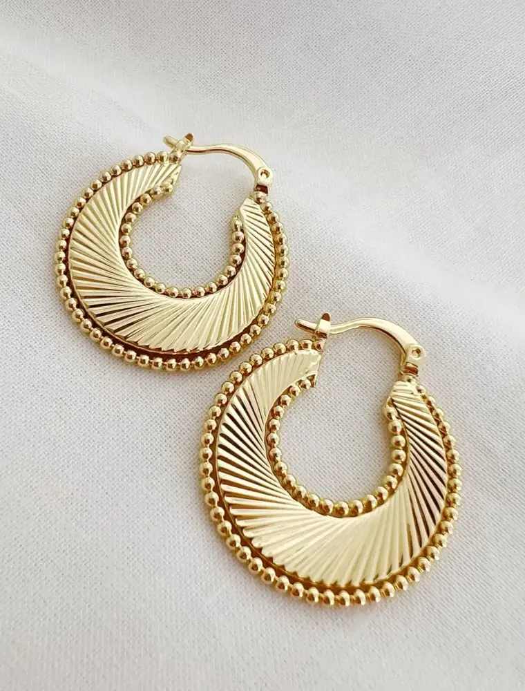 TRUE BY KRISTY Freedom Sunburst Spiral Hoop Earrings