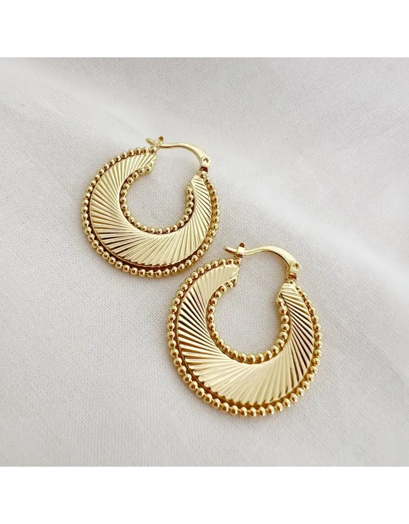 TRUE BY KRISTY Freedom Sunburst Spiral Hoop Earrings