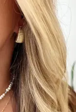 TRUE BY KRISTY Riley Textured Dome Hoop Earrings