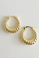 TRUE BY KRISTY Endless Weekend Croissant Twist Hoop Earrings