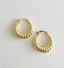 TRUE BY KRISTY Endless Weekend Croissant Twist Hoop Earrings