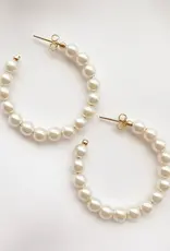 TRUE BY KRISTY Ocean Ave Pearl Hoop Earrings