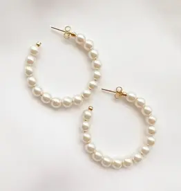 TRUE BY KRISTY Ocean Ave Pearl Hoop Earrings