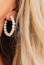 TRUE BY KRISTY Ocean Ave Pearl Hoop Earrings