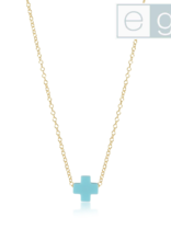 ENEWTON DESIGN eGirl Gold 14" Necklace - Turquoise Signature Cross