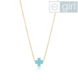 ENEWTON DESIGN eGirl Gold 14" Necklace - Turquoise Signature Cross