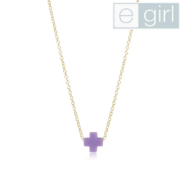 ENEWTON DESIGN eGirl Gold 14" Necklace - Purple Signature Cross