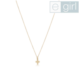 ENEWTON DESIGN eGirl Gold 14" Necklace - Signature Cross Small Gold Charm
