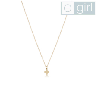 ENEWTON DESIGN eGirl Gold 14" Necklace - Signature Cross Small Gold Charm