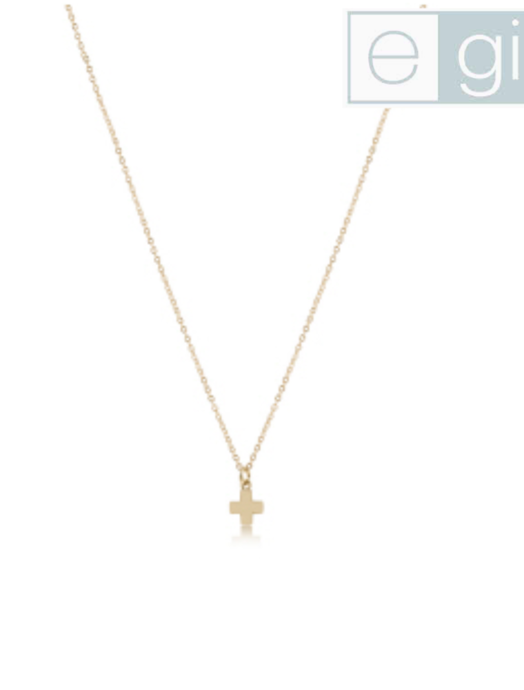 ENEWTON DESIGN eGirl Gold 14" Necklace - Signature Cross Small Gold Charm