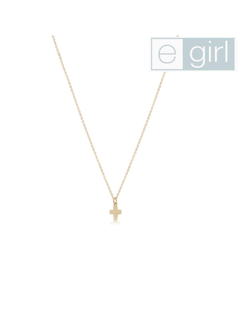 ENEWTON DESIGN eGirl Gold 14" Necklace - Signature Cross Small Gold Charm