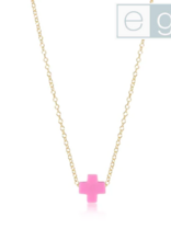 ENEWTON DESIGN eGirl Gold 14" Necklace - Bright Pink Signature Cross