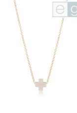 ENEWTON DESIGN eGirl Gold 14" Necklace - Off-White Signature Cross
