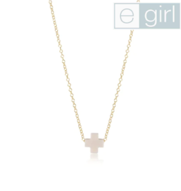ENEWTON DESIGN eGirl Gold 14" Necklace - Off-White Signature Cross
