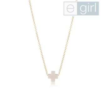 ENEWTON DESIGN eGirl Gold 14" Necklace - Off-White Signature Cross