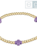 ENEWTON DESIGN eGirl Signature Cross Gold Pattern 3mm Bead Bracelet - Purple ENEWTON DESIGN eGirl Signature Cross Gold Pattern 3mm Bead Bracelet - Purple