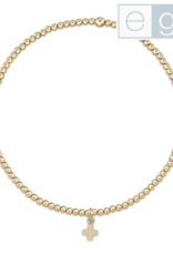 ENEWTON DESIGN eGirl Classic Gold 2mm Bead Bracelet - Signature Cross Small Gold Charm ENEWTON DESIGN eGirl Classic Gold 2mm Bead Bracelet - Signature Cross Small Gold Charm