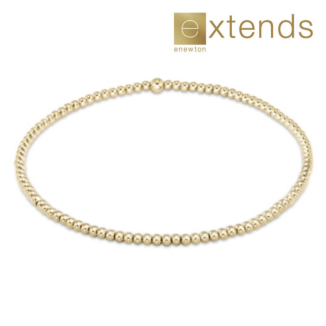 Extends Classic 2mm Bead Bracelet - Gold