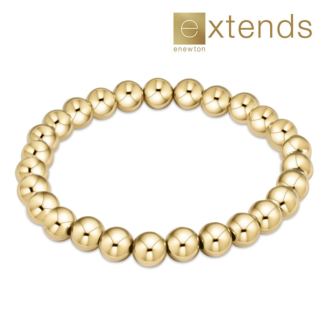 Extends Classic 7mm Bead Bracelet - Gold