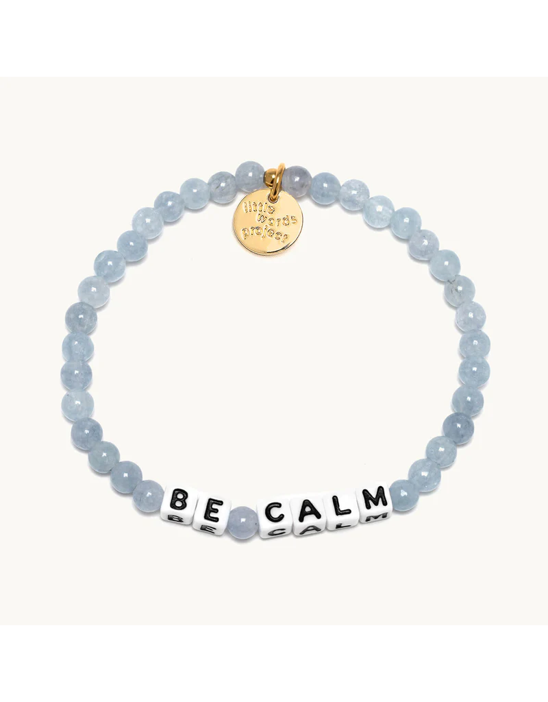 LITTLE WORDS PROJECT Be Calm Bracelet - Aquamarine