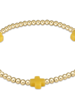 ENEWTON DESIGN Signature Cross Gold Pattern 3mm Bead Bracelet - Canary