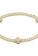 ENEWTON DESIGN Signature Cross Gold Pattern 3mm Bead Bracelet - Gold ENEWTON DESIGN Signature Cross Gold Pattern 3mm Bead Bracelet - Gold