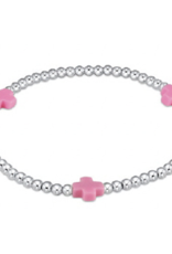 ENEWTON DESIGN Signature Cross Sterling Silver Pattern 3mm Bead Bracelet - Bright Pink ENEWTON DESIGN Signature Cross Sterling Silver Pattern 3mm Bead Bracelet - Bright Pink