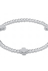 ENEWTON DESIGN Signature Cross Sterling Silver Pattern 3mm Bead Bracelet - Silver