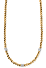 BRIGHTON Meridian Petite Beads Station Necklace in Gold