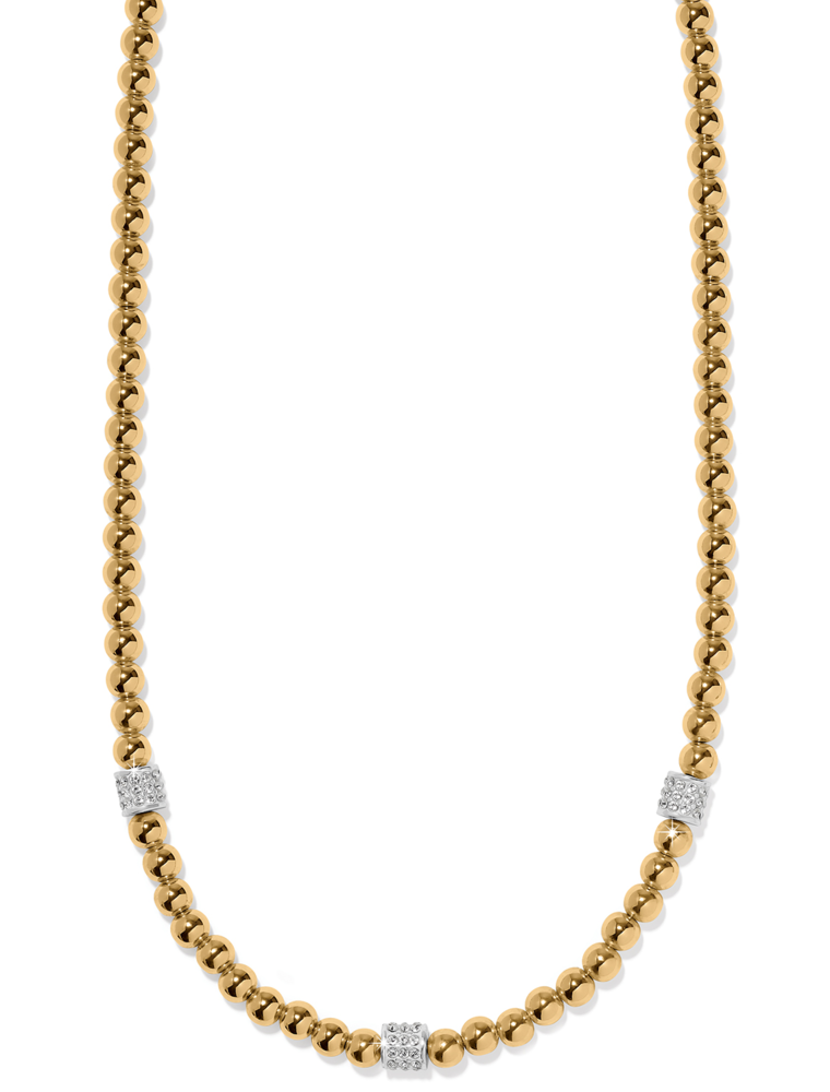 BRIGHTON Meridian Petite Beads Station Necklace in Gold
