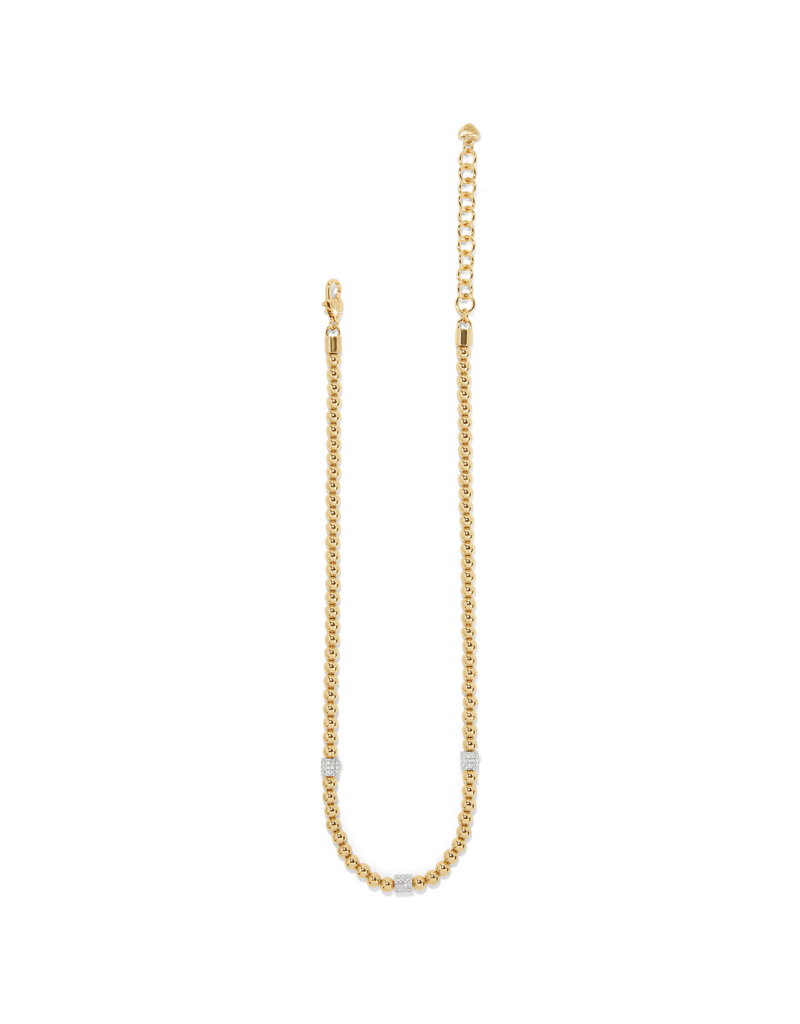 BRIGHTON Meridian Petite Beads Station Necklace in Gold