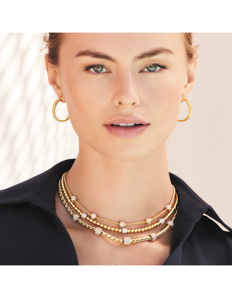 BRIGHTON Meridian Petite Beads Station Necklace in Gold