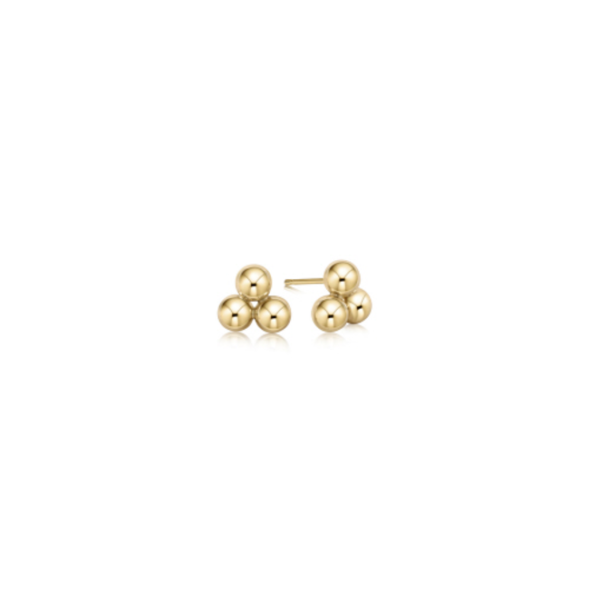 Classic Cluster Stud Earring - 6mm Gold